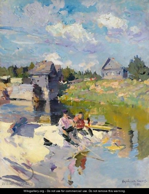 Fishing On A Sunny Day - Konstantin Alexeievitch Korovin