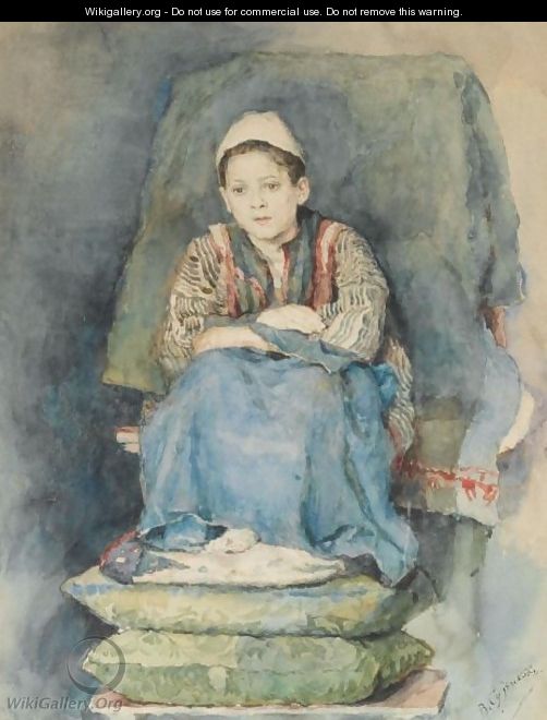 Portrait Of A Young Boy - Vasilij Ivanovic Surikov