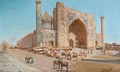 The Shir-Dor Mosque, Samarkand - Richard Karlovich Zommer