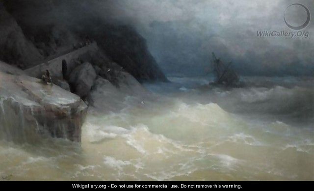 Shipwreck Off The Black Sea Coast - Ivan Konstantinovich Aivazovsky