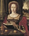 Mary Magdalene Reading, Seated In An Interior, Before An Open Window - (after) Pieter Coecke Van Aelst