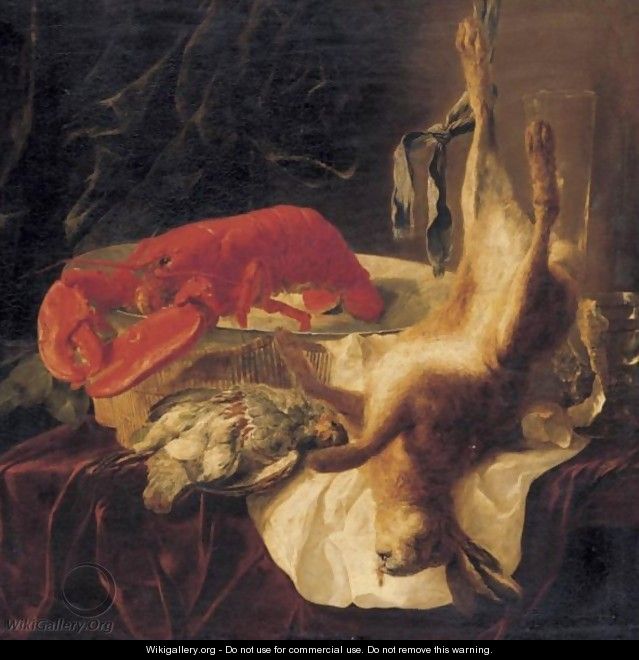 Still Life With A Lobster, Partridges And A Hare On A Table - Jan Fyt