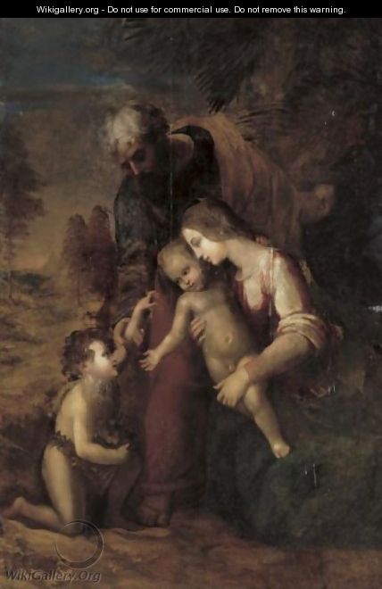 The Holy Family With The Infant St. John The Baptist - (after) Raphael (Raffaello Sanzio of Urbino)