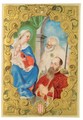 Miniatura Dogale Con Sacra Famiglia E Donatore Con Stemma Della Famiglia Grimani - (after) Alessandro Merli