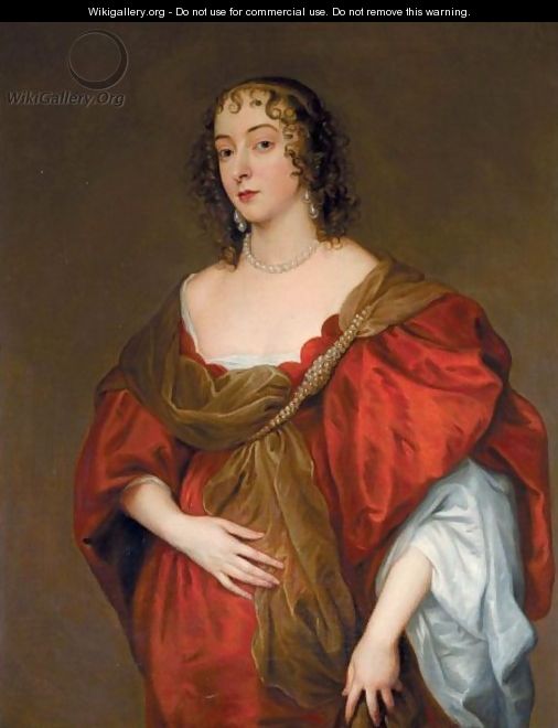Portrait Of A Lady, Probably Elizabeth Howard, Granddaughter Of 1st Earl Of Suffolk - (after) Dyck, Sir Anthony van