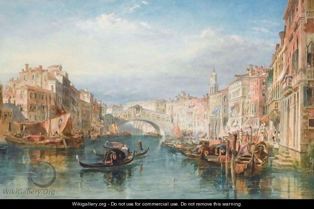 The Rialto Bridge, Venice - Edward Angelo Goodall