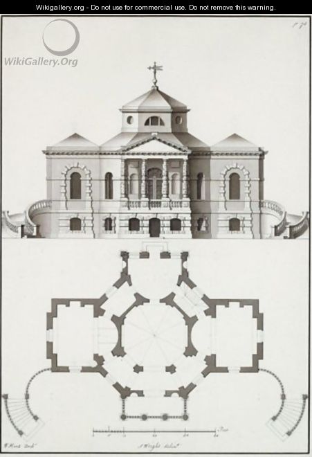 A Pair Of Architectural Drawings After Designs By William Kent - (after) Kent, William