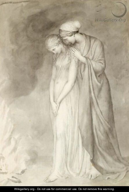 Study Of Two Woman Grieving - John Flaxman