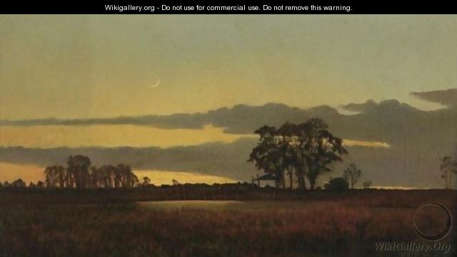 Moonlit Marshes - George Bacon Wood