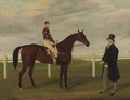 Merry Lass, Rees Up, With Owner Mr. Davis On Brecon Racecourse - James Loder