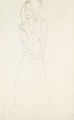 Stehend Mit Erhobenen Unterarmen, Etwas Nach Links (Standing Figure With Raised Arms, Slightly To The Left) - Gustav Klimt