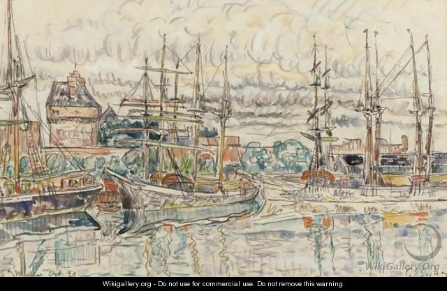 Scene De Port, Saint-Malo - Paul Signac