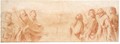 Seven Saints St. Benedict, St. Petronius, St. Ignatius Loyola, St. Francis Xavier, St. Proculus, St. Francis And Perhaps St. George, A View Of Bologna Beyond - Giovanni Francesco Guercino (BARBIERI)