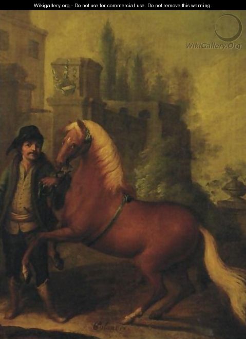 A Horse And His Groom - Martin Ferdinand Quadal