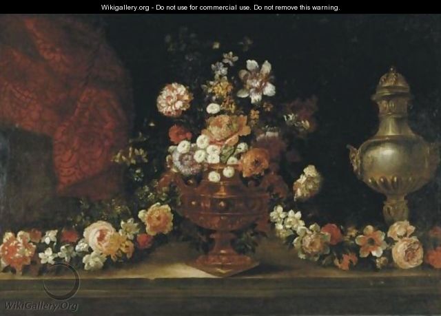 Still Life With Flowers And Urn - (after) Jean-Baptiste Monnoyer