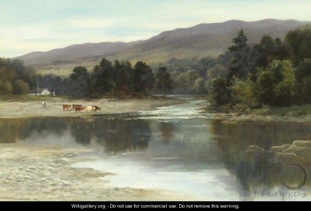 On The River Tummel, Perthshire - William Beattie Brown