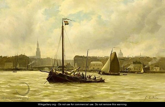 Shipping On The Ij, Amsterdam - George Laurens Kiers