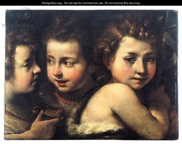 Study Of Three Heads Of Children - Giulio Cesare Procaccini