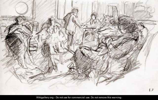 The Salon At Les Pavillons - Edouard (Jean-Edouard) Vuillard