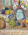 Still Life Of Fruit and pots - George Leslie Hunter