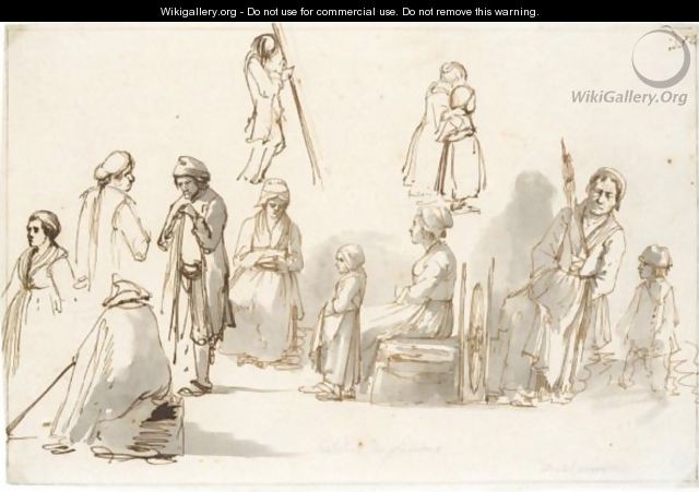 Studies Of Piedmontese Women, Children And Men - Jean-Jacques De Boissieu