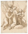 St. Francis Tended By Three Angels - Jacopo d'Antonio Negretti (see Palma Giovane)