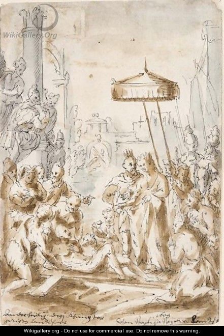 The Trial Of The True Cross Before St. Helena - Bavarian School