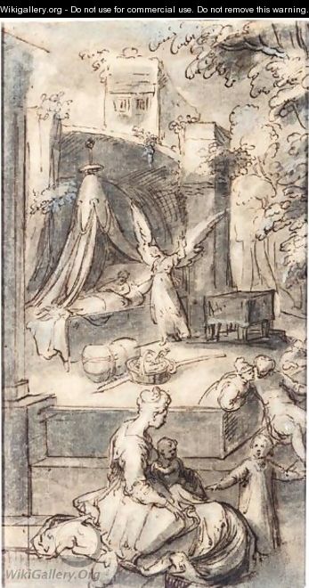 The Angel Appearing To Joseph In A Dream - Karel Van Mander