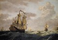 A Squadron Of Dutch Men-Of-War In Open Seas - Gerrit Pompe