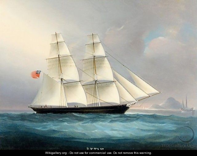 Betah, A Brig Flying The Red Ensign In Chinese Waters - Anglo-Chinese School