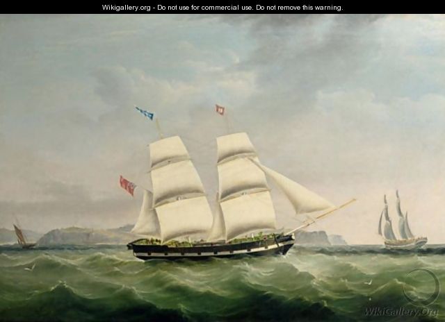 The Brig Medora In Two Positions Off Whitehaven - Joseph Heard