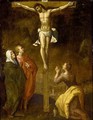Christ On The Cross With St John The Baptist, The Virgin Mary And Mary Magdalene - (after) Karel Van Mander I