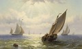 Sailing Vessels On A Calm Sea - Willem Jun Gruyter