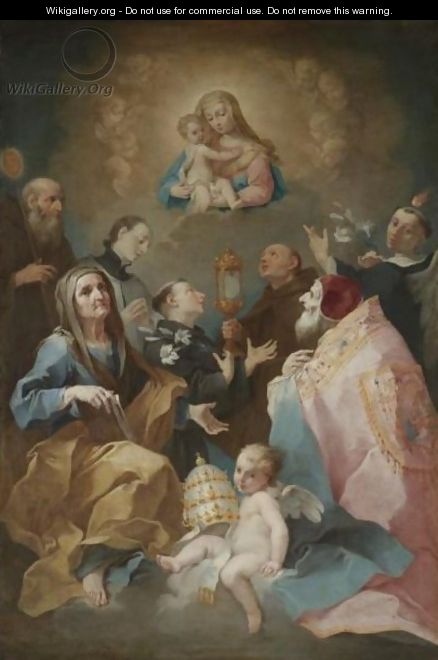 Madonna And Child In Glory With Saints - Giovanni Battista Tagliasacchi