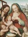The Holy Family With The Infant Saint John Ther Baptist And An Angel - (after) Vicente Juan (Juan De Juanes) Macip