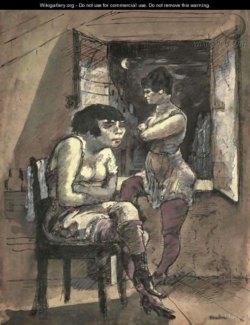 Two Prostitutes At The Window, 1916 - Johannes Robert Schurch