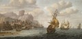 Dutch And English Shipping Off A Mediterranean Port - Jacob Van Der Croos