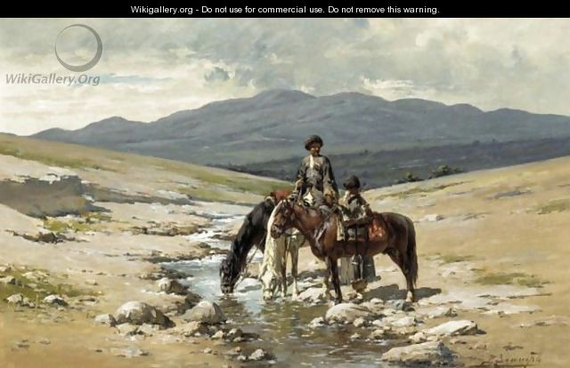 Watering The Horses - Richard Karlovich Zommer