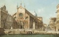 Venice, A View Of Ss. Giovanni E Paolo And The Monument To Bartolommeo Colleoni - (after) (Giovanni Antonio Canal) Canaletto