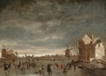 A Winter Landscape With Skaters On A Frozen Lake - (after) Hendrick Dubbels