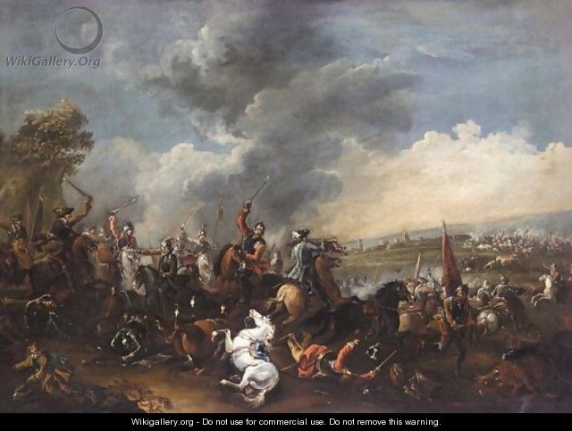 A Cavalry Engagement - (after) Francesco Simonini