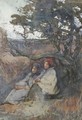 Girls Resting Beneath A Tree - Elizabeth Stanhope Forbes