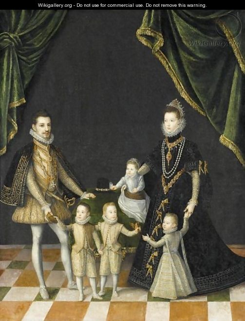 Group Portrait Of The Family Of Carlo Emanuele, Duke Of Savoy (1562 - 1630) - (after) Alonso Sanchez Coello