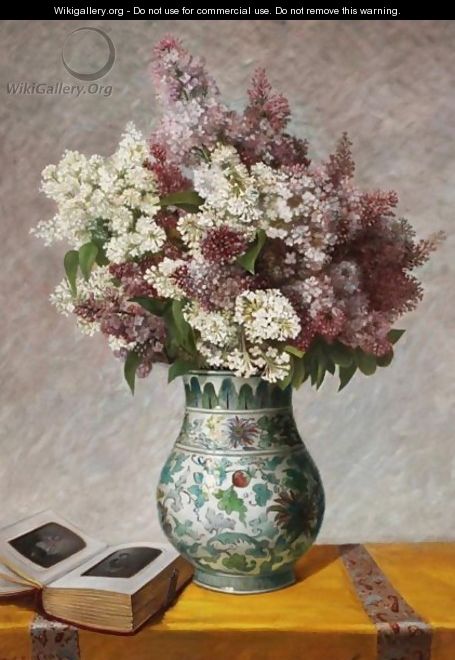 Nature Morte Dans Un Vase Peint - Albert Dubois-Pillet