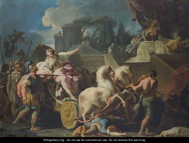 Tullia Driving Her Chariot Over Her Father