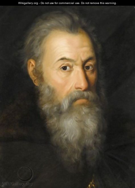 Portrait Of A Bearded Gentleman, Head And Shoulders, Wearing A Cloak - North-Italian School