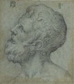 Head Of A Man, Looking Upwards To The Left - Giuseppe della Porta Salviati