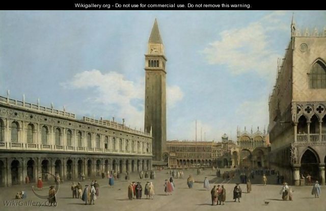 Venice, A View Of The Piazzetta Looking North - (Giovanni Antonio Canal) Canaletto