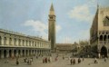 Venice, A View Of The Piazzetta Looking North - (Giovanni Antonio Canal) Canaletto