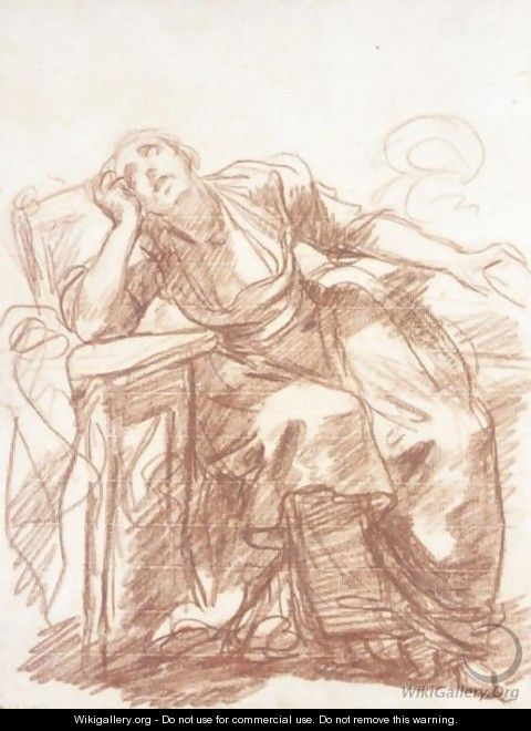 Study Of A Despairing Woman - Jean Baptiste Greuze